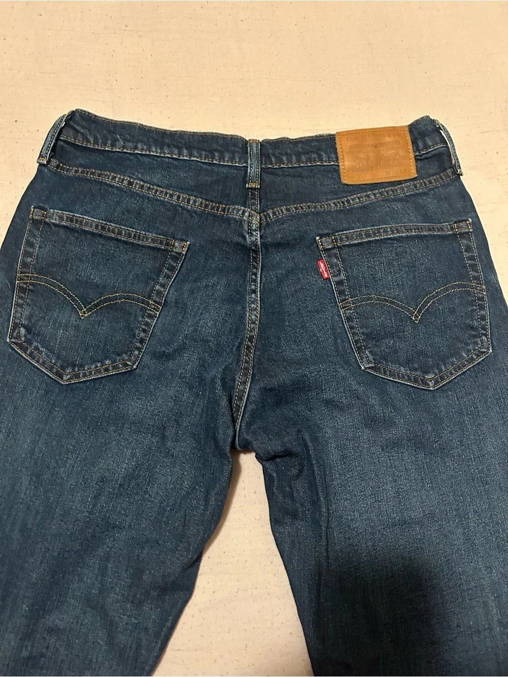 Levi's Men's Dark Blue Jeans straight leg 33x34